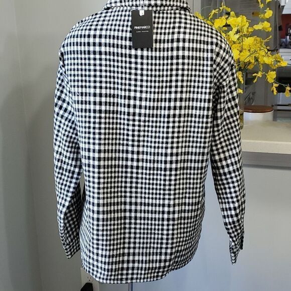 NWT, Pinkmarket black and white CLASSIC plaid. Button down shirt. SIZE L… - Picture 6 of 10